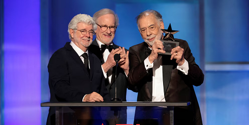 Estrellas del cine homenajearon a Francis Ford Coppola, premiado por su trayectoria
